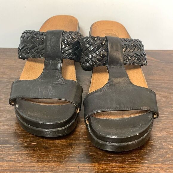 Nurture black, leather mule, 3” heel size 7 - Picture 3 of 9